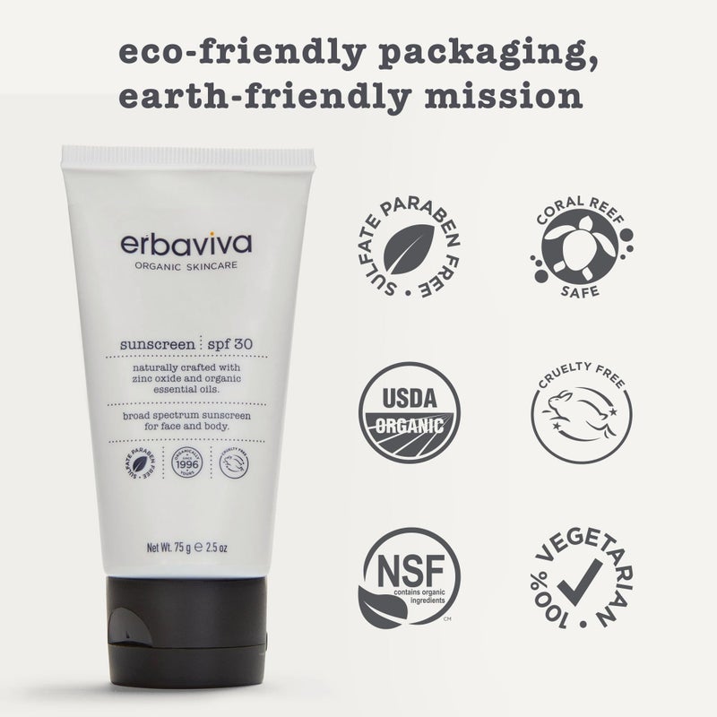 erbaviva Sunscreen SPF 30, 2.5 oz - Image 3